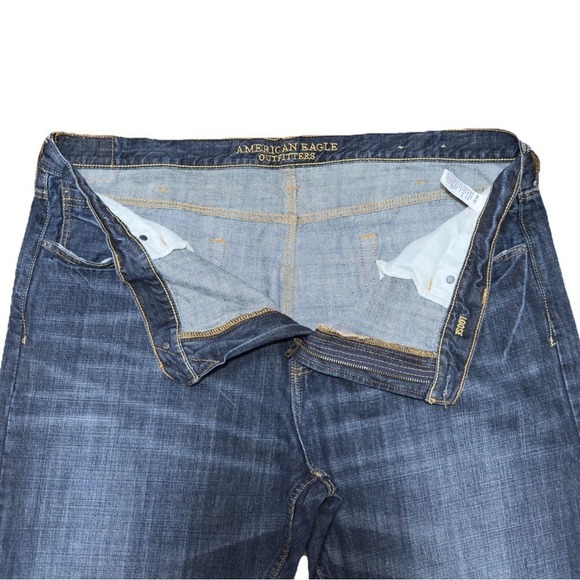 American Eagle Loose Fit Men's Jeans 44x32 Dark Blue Denim - Picture 6 of 11